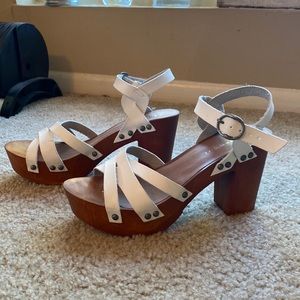 Madden Girl chunky wood heels
